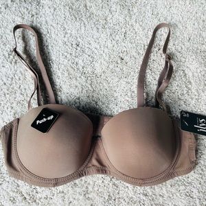 Ilys Womens 34C Push Up Bra Dark Tan Adjustable Straps